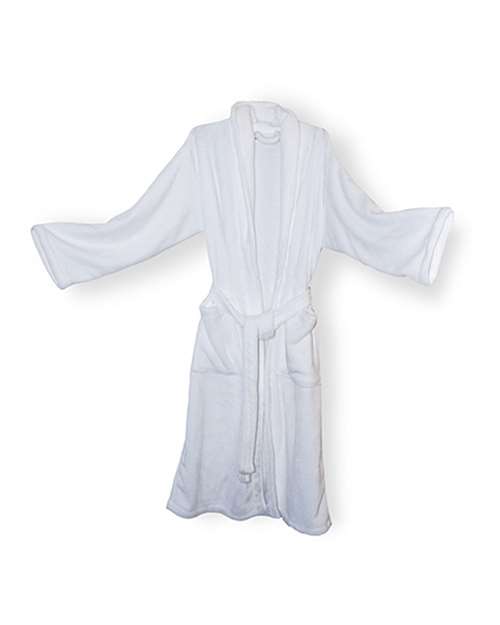 Alpine Fleece 8723 Unisex Mink Touch Luxury Robe, White