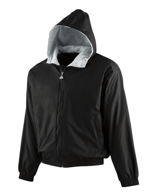 Augusta Sportswear 3281 Youth Hooded Taffeta Jacket, Black