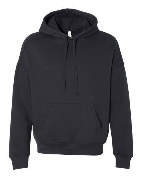 BELLA + CANVAS 3729 Unisex Sponge Fleece Drop Shoulder Hoodie Sweatshirt, Black