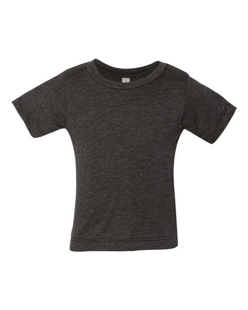 BELLA + CANVAS 3413B Infant Triblend Tee, Charcoal Black Triblend
