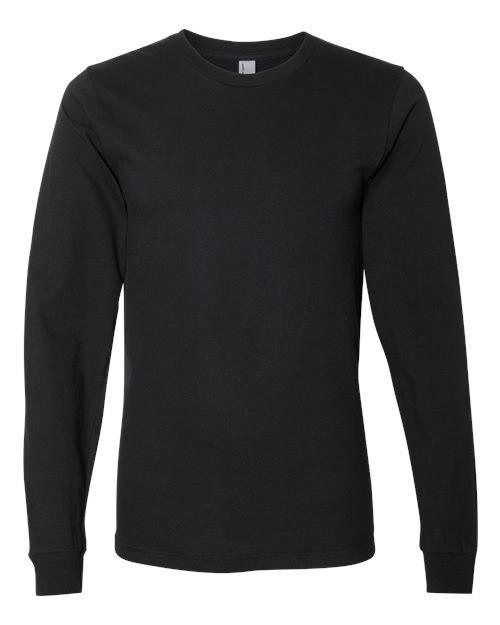 American Apparel 2007 Unisex Fine Jersey Long Sleeve Tee, Black