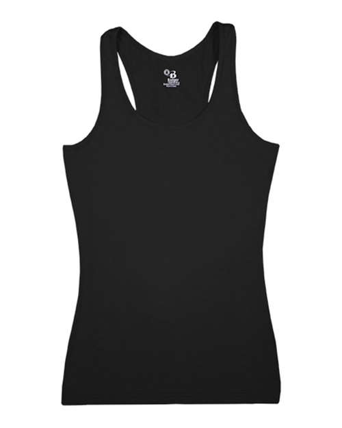 Badger 4666 Women's Pro-Compression Racerback, Black