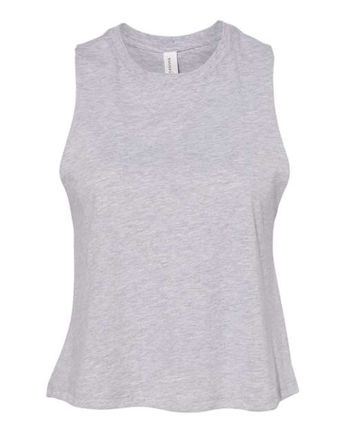 BELLA + CANVAS 6682 Women's Racerback Crop Tank, Athletic Heather