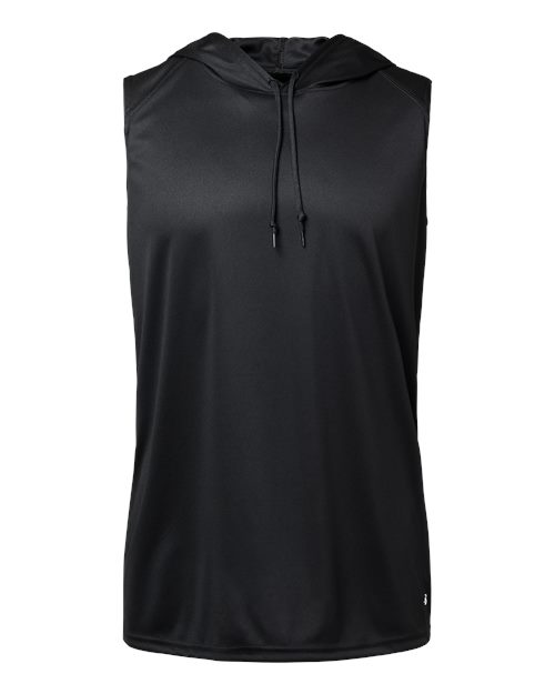 Badger 4108 Men's B-Core Sleeveless Hooded T-Shirt, Black
