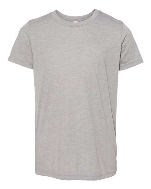 BELLA + CANVAS 3413Y Youth Triblend Tee, Athletic Grey Triblend