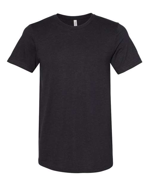 BELLA + CANVAS 3301 Unisex Sueded Tee, Black Heather