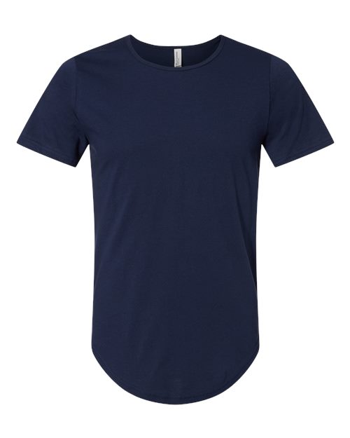 BELLA + CANVAS 3003 Men's Jersey Curved Hem Tee, Navy