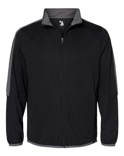 Badger 7721 Men's Blitz Outer-Core Jacket, Black/ Graphite