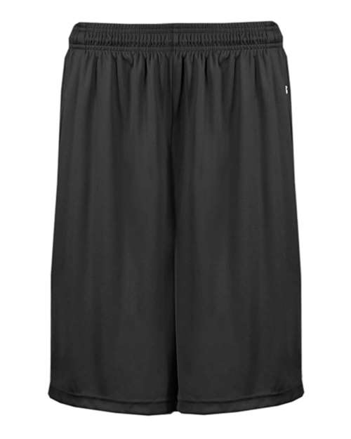 Badger 4127 Men's Pocketed 7" Shorts, Black