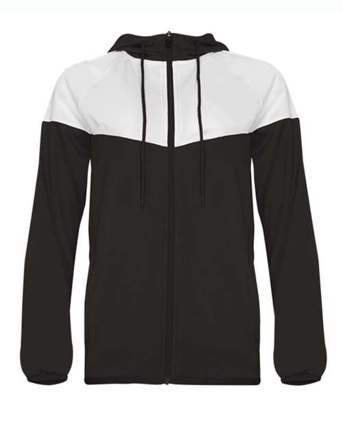 Badger 7922 Women's Sprint Outer-Core Jacket, Black/ White