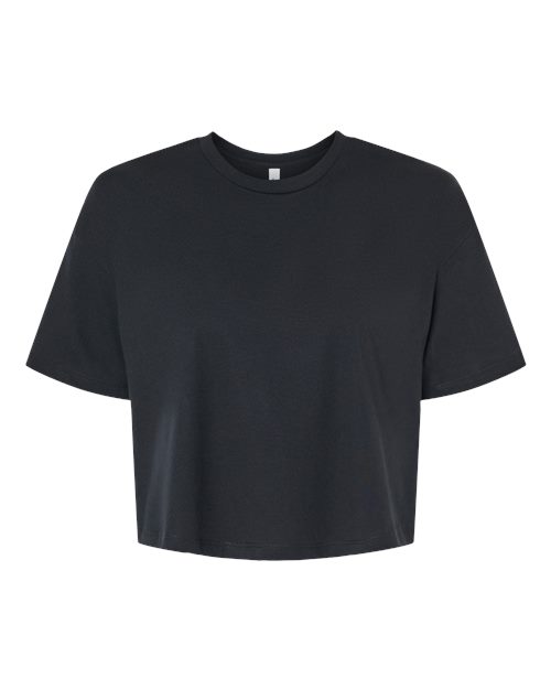 BELLA + CANVAS 6482 Women's Jersey Crop Tee, Black