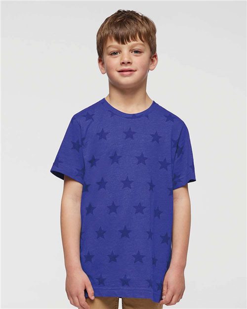 Code Five 2229 Youth Star Print Tee