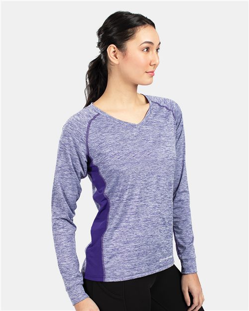 Holloway 222770 Women's Electrify CoolCore Long Sleeve V-Neck T-Shirt