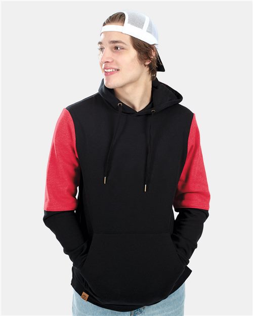 Holloway 222581 Men's All-American Team Fleece Colorblocked Hooded Sweatshirt
