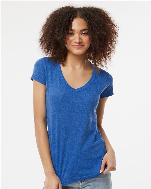 Tultex 244 Women's Poly-Rich V-Neck T-Shirt