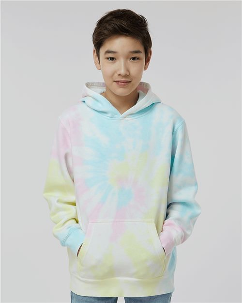 Independent Trading Co. PRM1500TD Youth Midweight Tie-Dyed Hooded Sweatshirt