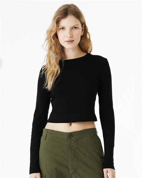 BELLA + CANVAS 1501 Women's Micro Rib Long Sleeve Baby Tee