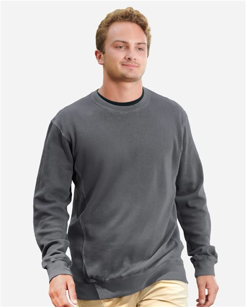 J. America 8731 Unisex Pigment-Dyed Fleece Crewneck Sweatshirt