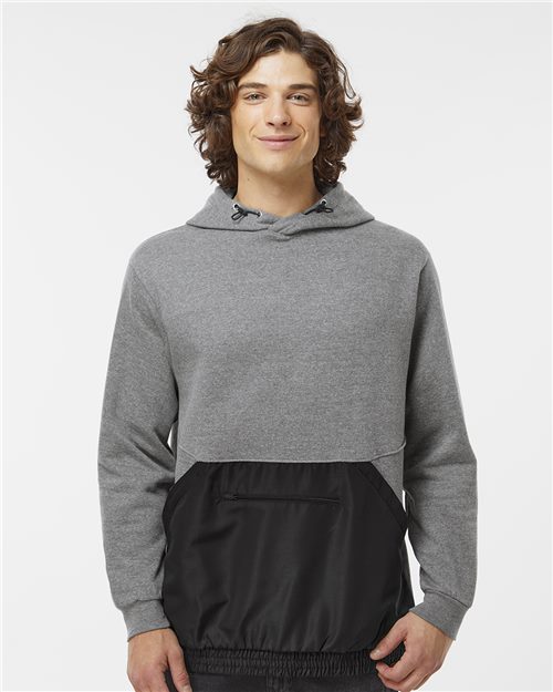 MV Sport 23112 Unisex Mixed Media Hooded Sweatshirt