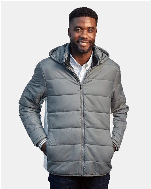 Nautica N17186 Men's Nautical Mile Hooded Puffer Jacket