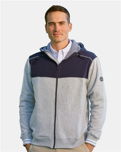Nautica N17582 Men's Navigator Fleece Hooded Full-Zip Jacket