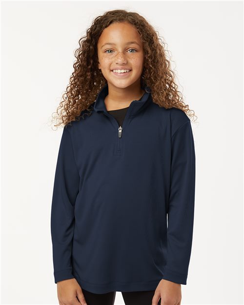 AllPro 41870Y Youth Pro-Lock Performance Quarter-Zip Pullover