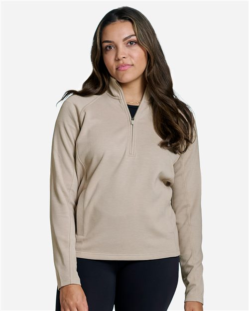 J. America 8754 Women's Apex Fleece Quarter-Zip Pullover