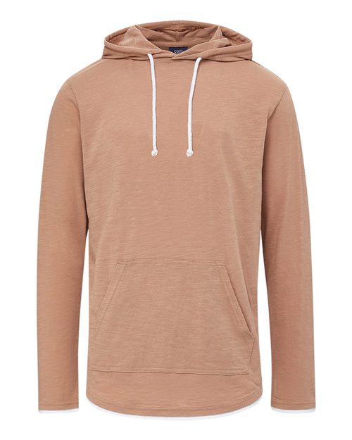 MV Sport 24401 Unisex Miles Slub Hooded Long Sleeve T-Shirt