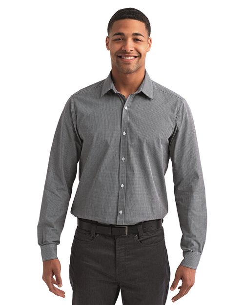 Artisan Collection by Reprime RP220 Men's Microcheck Gingham Cotton Shirt