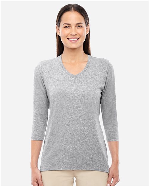 Devon & Jones DP184W Women's Perfect Fit Bracelet-Length V-Neck Top