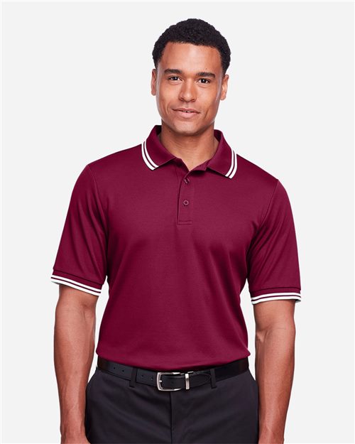 Devon & Jones DG20C Men's CrownLux Performance Plaited Tipped Polo