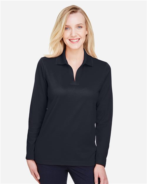 Devon & Jones DG20LW Women's CrownLux Performance Plaited Long Sleeve Polo