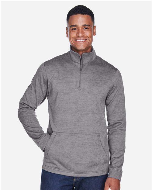 Devon & Jones DG798 Men's Newbury Mélange Fleece Quarter-Zip Pullover