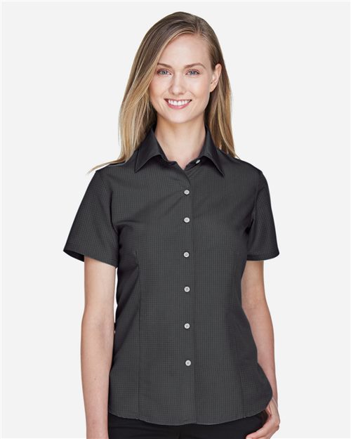Harriton M560W Women's Barbados Textured Camp Shirt