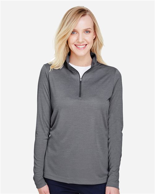 Team 365 TT31HW Women's Zone Sonic Heather Performance Quarter-Zip Pullover