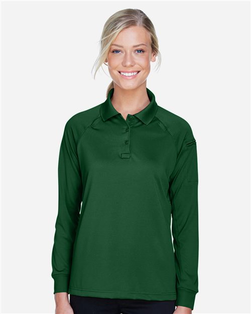 Harriton M211LW Women's Advantage Long Sleeve Tactical Polo