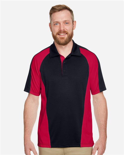 Harriton M385 Men's Advantage Snag Protection Plus IL Colorblock Polo