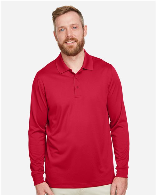 Harriton M348LT Men's Tall Advantage Long Sleeve Snag Protection Plus IL Polo
