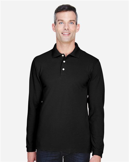 Harriton M265L Men's Easy Blend Long Sleeve Polo