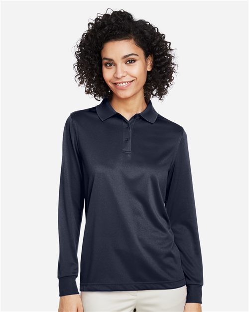 Harriton M348LW Women's Advantage Snag Protection Plus IL Long Sleeve Polo