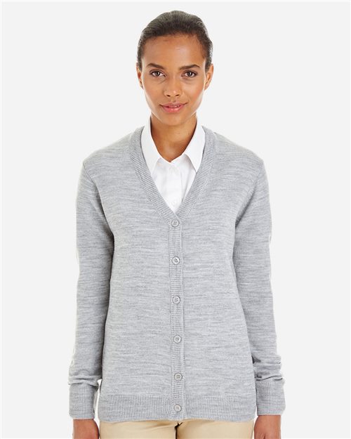 Harriton M425W Women's Pilbloc V-Neck Button Cardigan Sweater