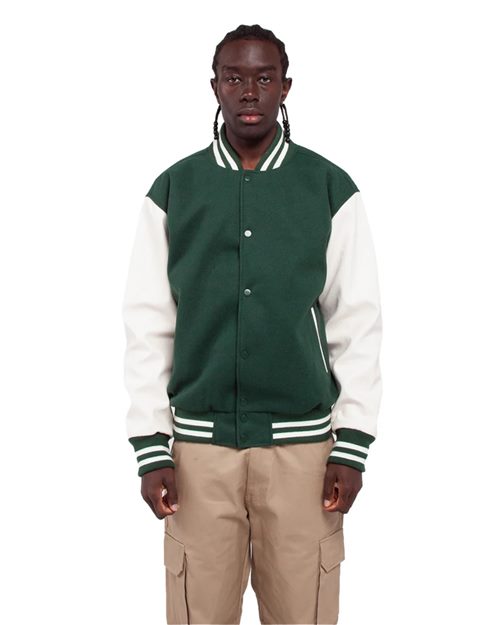 Shaka Wear SHLLJ Unisex Letterman Jacket