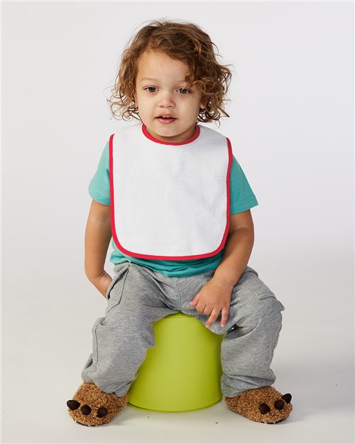 Rabbit Skins 1003 Infant Contrast Trim Terry Bib