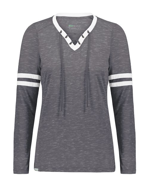Holloway 223246 Women's Eco Revive Monterey Long Sleeve V-Neck T-Shirt