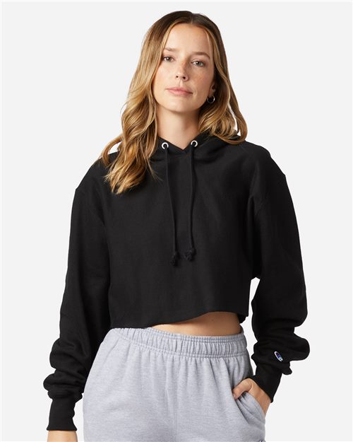 Champion RW01W Women's Reverse Weave Hooded Cropped Sweatshirt
