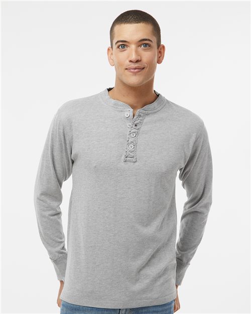 J. America 8244 Men's Vintage Brushed Jersey Henley