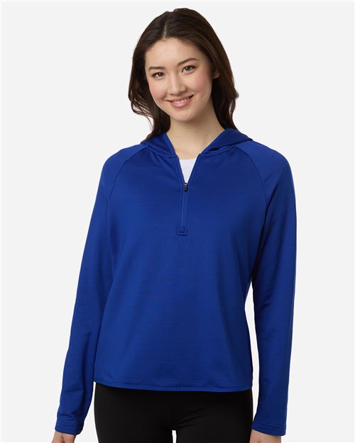Team 365 TT200W Women's Qualify Quarter-Zip Hooded Pullover