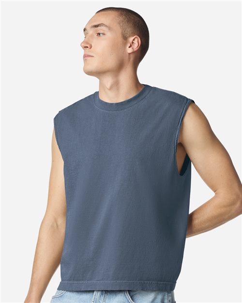 American Apparel 207GD Unisex Heavyweight Cotton Garment-Dyed Mid-Length Muscle Tee