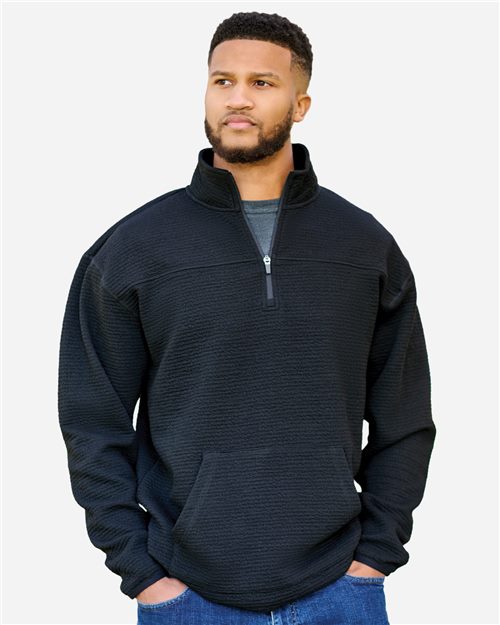 J. America 8773 Unisex Pebble Fleece Quarter-Zip Pullover
