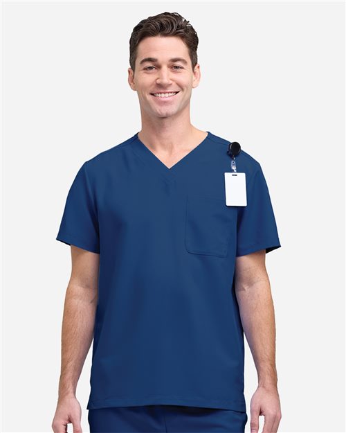Hanes HMB000 Men's V-Neck 1 Pocket Scrub Top